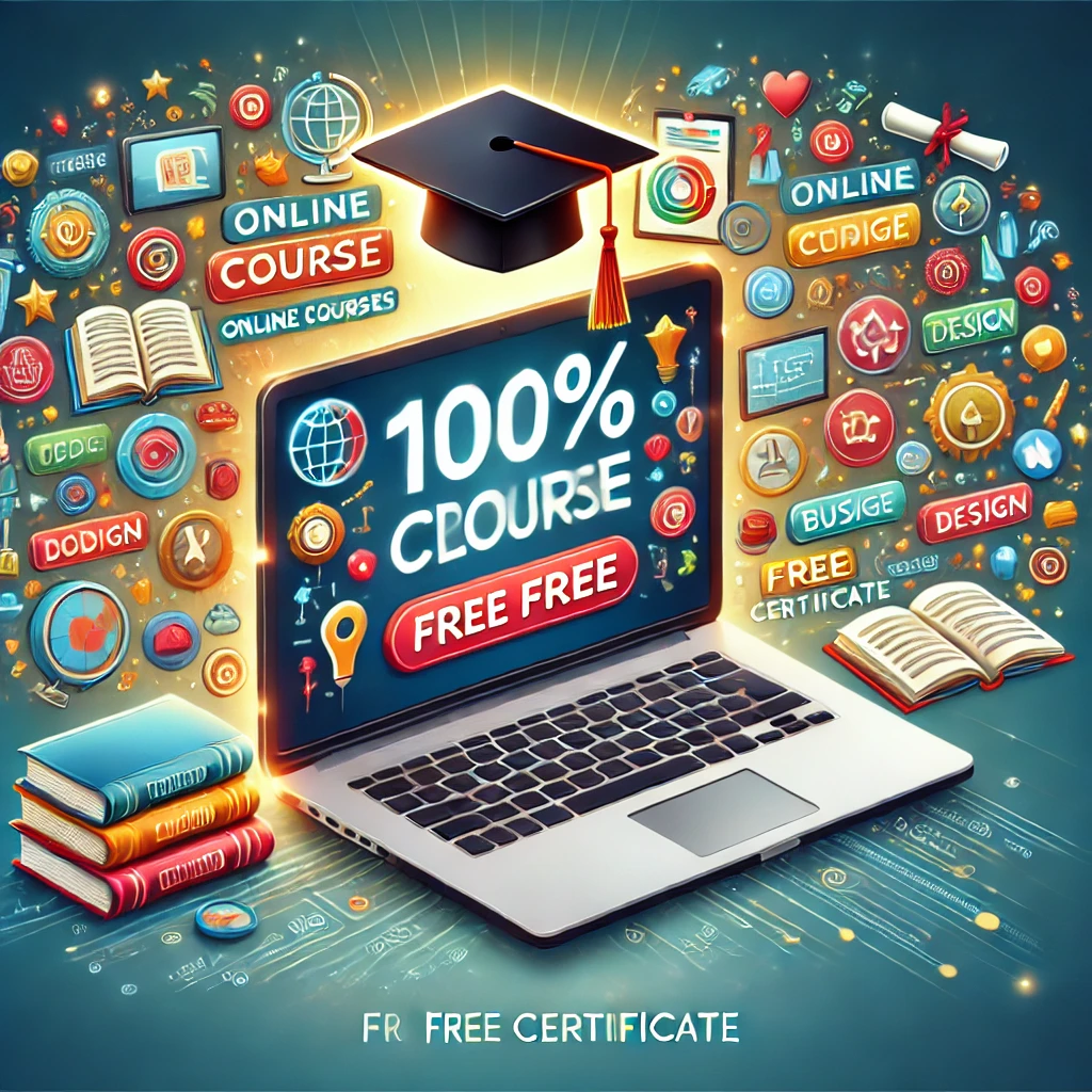 100% Free Online Courses + Free Certificate